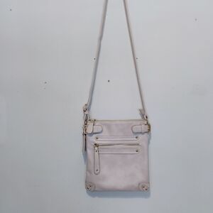 Miztique THE Cynthia Cream Crossbody Bag with Gold Accents